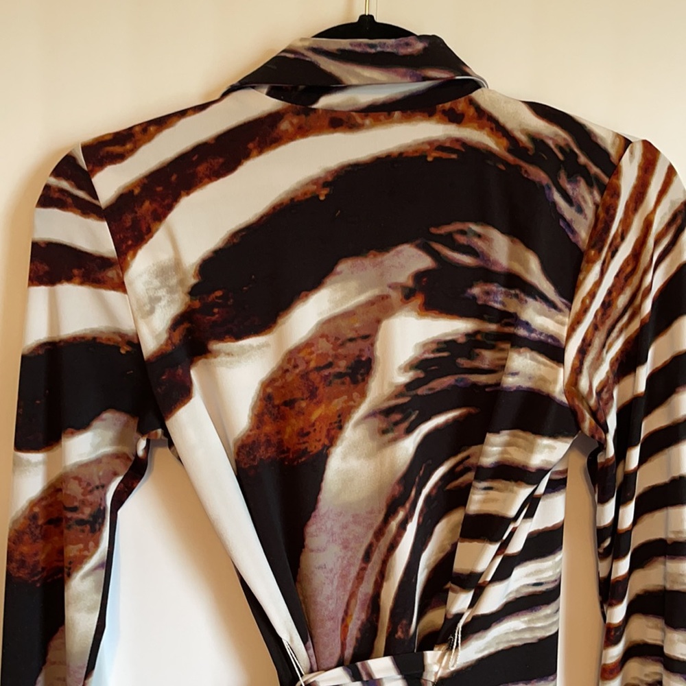 Calvin Klein Multicolor Wrap Dress - Picture 3 of 6